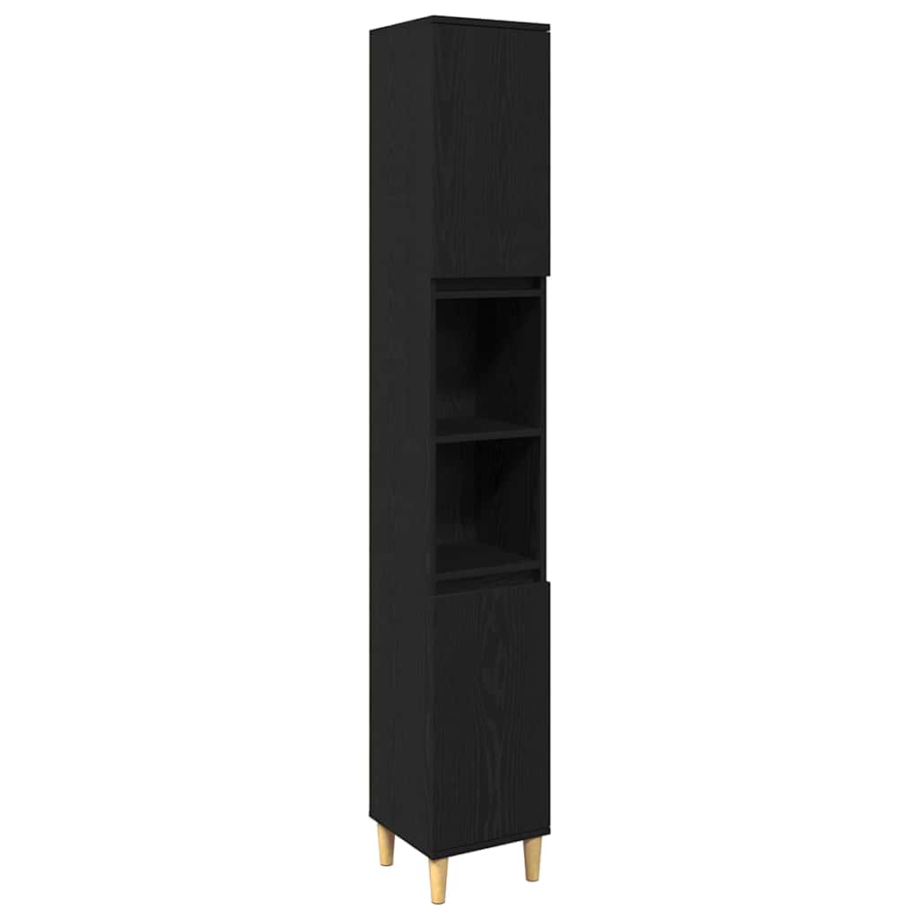 Badeværelsesmøbel Sæt Med Opbevaring 3 Pcs Sort 60 X 30 X 60 Cm - Billede 2