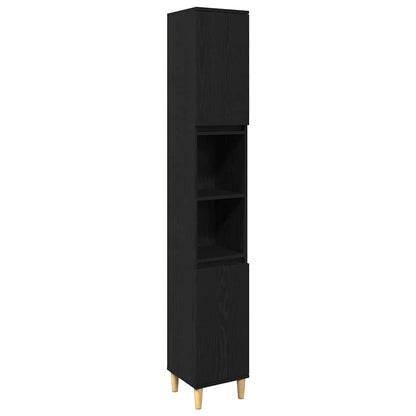 Badeværelsesmøbel Sæt Med Opbevaring 3 Pcs Sort 60 X 30 X 60 Cm - Billede 2