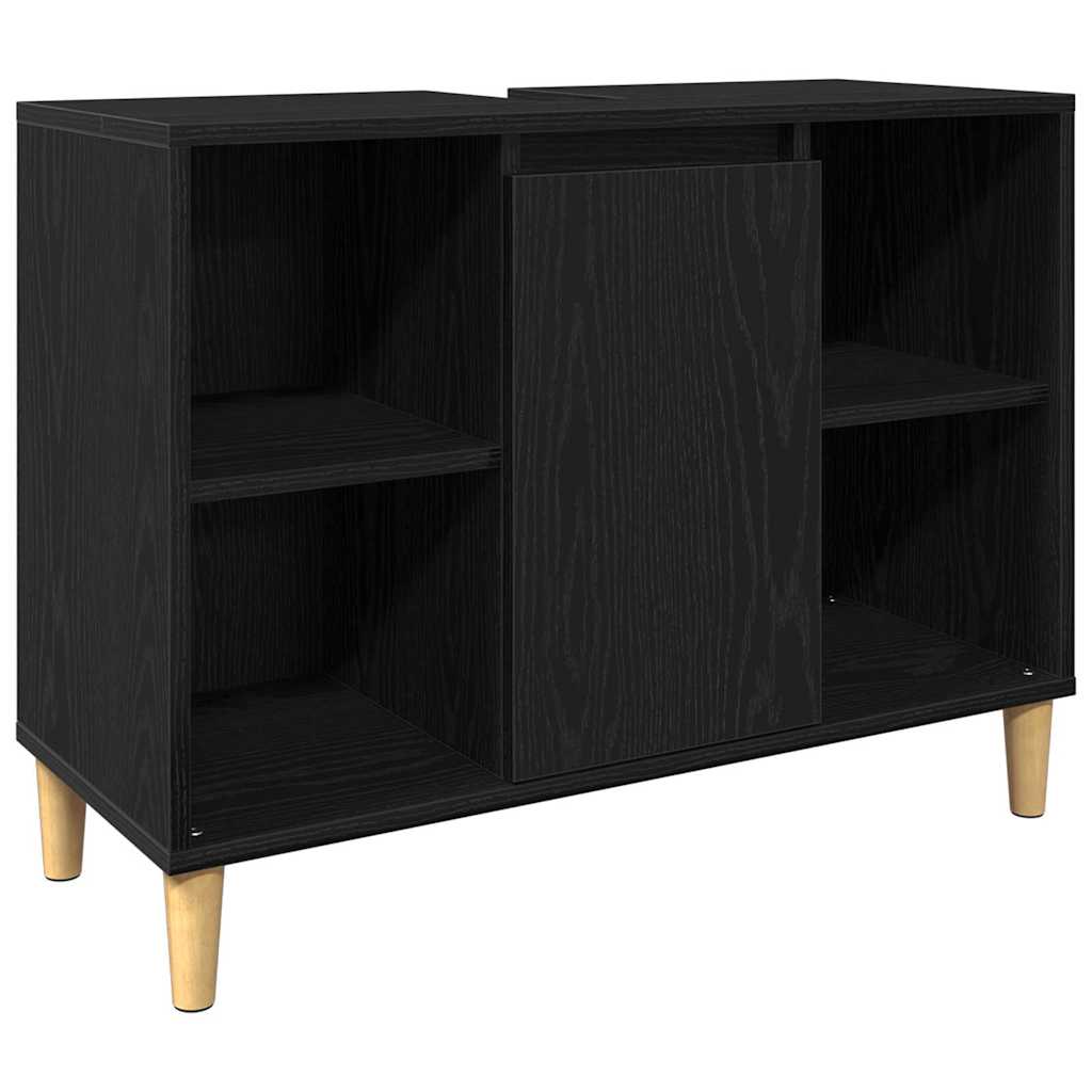 Badeværelsesmøbel Sæt Med Opbevaring 3 Pcs Sort 60 X 30 X 60 Cm - Billede 6