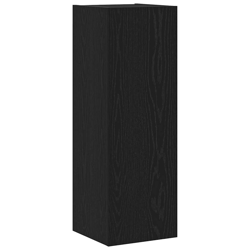 Tv-møbelsæt 8 Pcs Sort Eg 100 X 30 X 30 Cm Konstrueret Træ - Billede 7