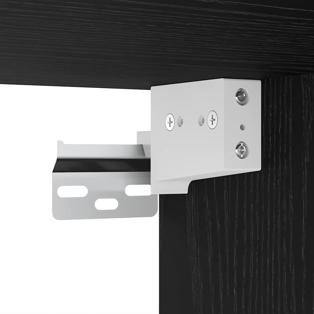 Tv-møbelsæt 8 Pcs Sort Eg 100 X 30 X 30 Cm Konstrueret Træ - Billede 10