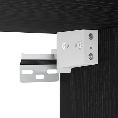 Tv-møbelsæt 8 Pcs Sort Eg 100 X 30 X 30 Cm Konstrueret Træ - Billede 10