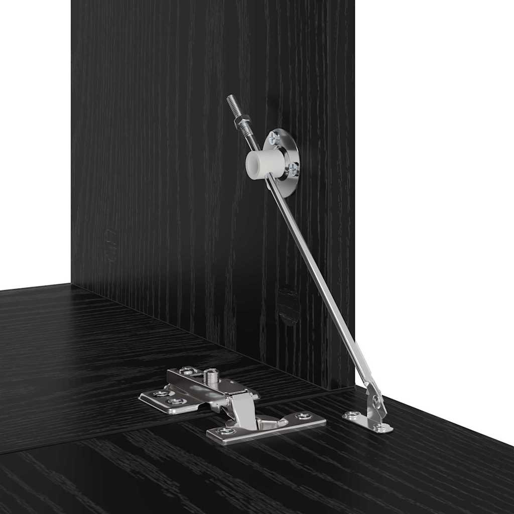 Tv-møbelsæt 8 Pcs Sort Eg 100 X 30 X 30 Cm Konstrueret Træ - Billede 11