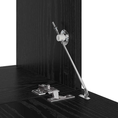 Tv-møbelsæt 8 Pcs Sort Eg 100 X 30 X 30 Cm Konstrueret Træ - Billede 11