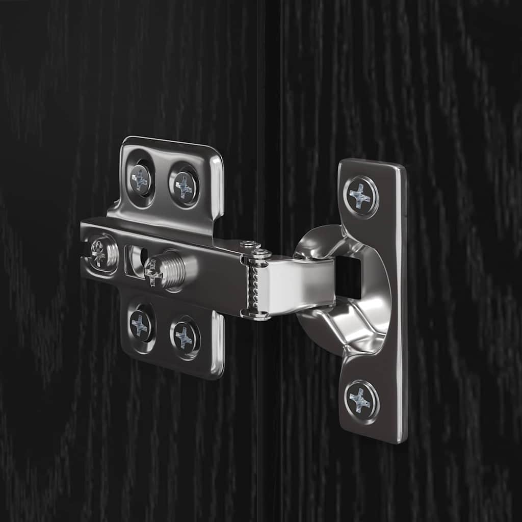 Tv-møbelsæt 8 Pcs Sort Eg 100 X 30 X 30 Cm Konstrueret Træ - Billede 12