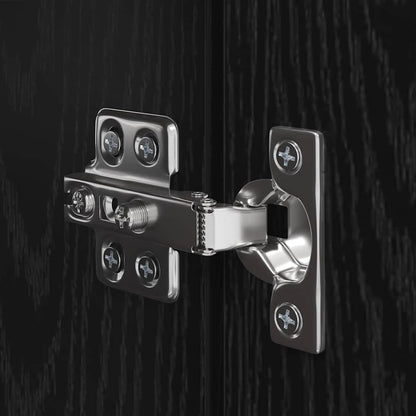 Tv-møbelsæt 8 Pcs Sort Eg 100 X 30 X 30 Cm Konstrueret Træ - Billede 12