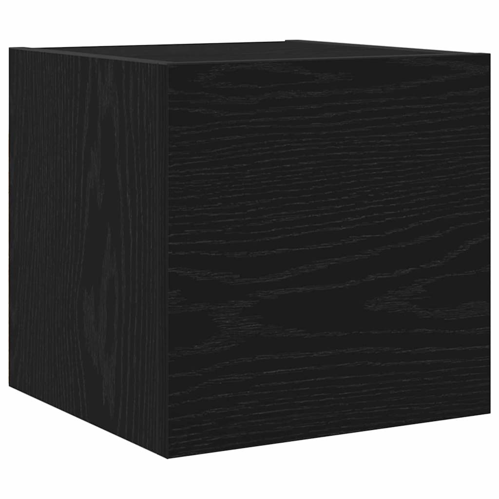 Tv-møbelsæt 8 Pcs Sort Eg 100 X 30 X 30 Cm Konstrueret Træ - Billede 6