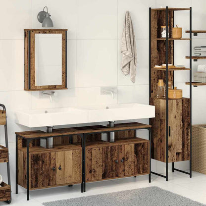 Badeværelsesmøbel Sæt 4 Pcs Gammelt Træ 33 X 33 X 185.5 Cm - Hovedbillede