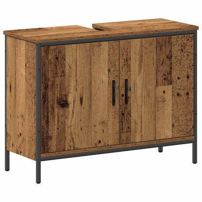 Badeværelsesmøbel Sæt Med Hylde 4 Pcs Brun 33 X 33 X 185.5 Cm - Billede 7