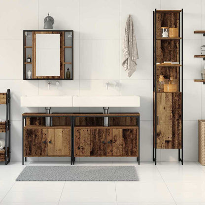 Badeværelsesskabsæt Andet 4 Pcs Gammelt Træ 33 X 33 X 185.5 Cm - Billede 4