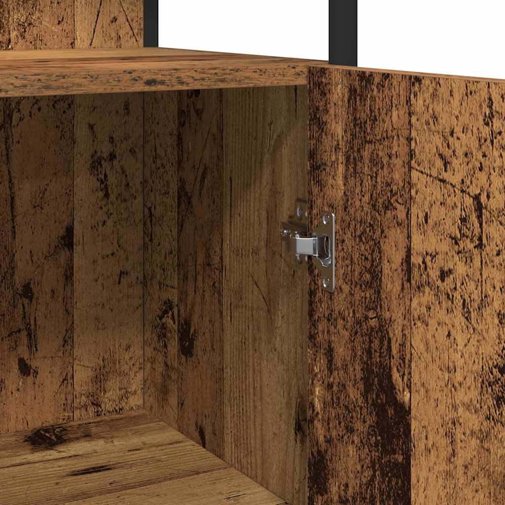 Badeværelsesmøbel Sæt Med Hylde 4 Pcs Brun 33 X 33 X 185.5 Cm - Billede 11