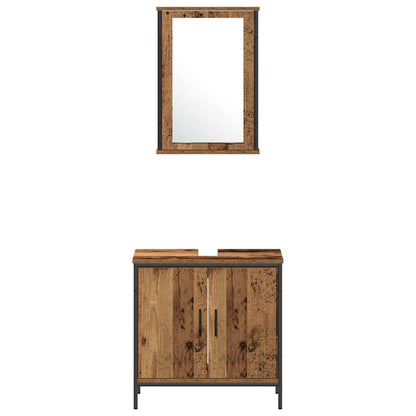 Badeværelsesmøbel Sæt Med Hylde 4 Pcs Brun 33 X 33 X 185.5 Cm - Billede 9