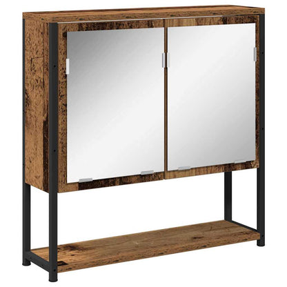 Badeværelsesmøbel Sæt 4 Pcs Gammelt Træ 33 X 33 X 185.5 Cm - Billede 5