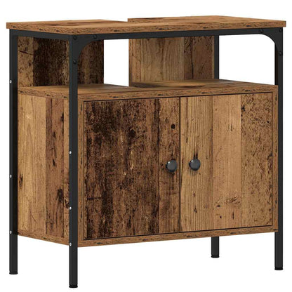 Badeværelsesmøbel Sæt 4 Pcs Gammelt Træ 33 X 33 X 185.5 Cm - Billede 6