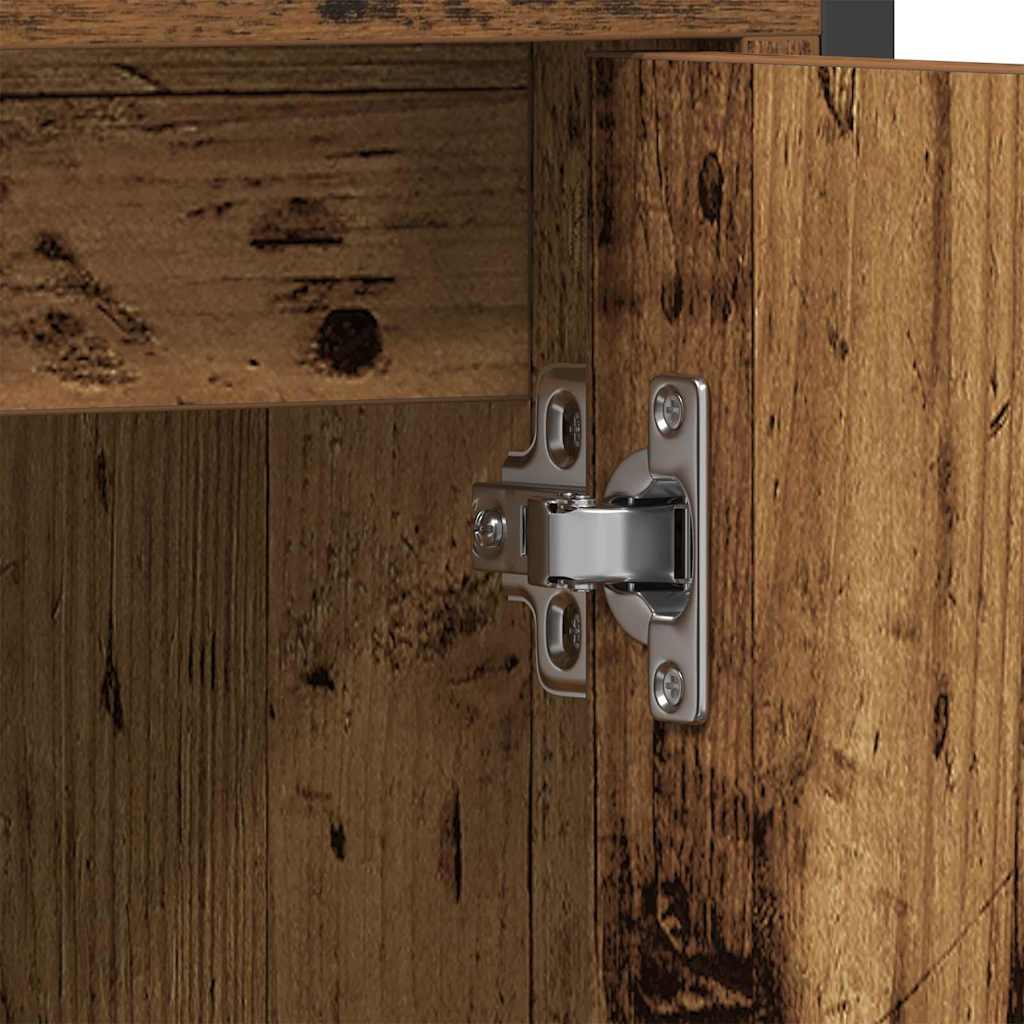 Badeværelsesmøbel Sæt 4 Pcs Gammelt Træ 33 X 33 X 185.5 Cm - Billede 13