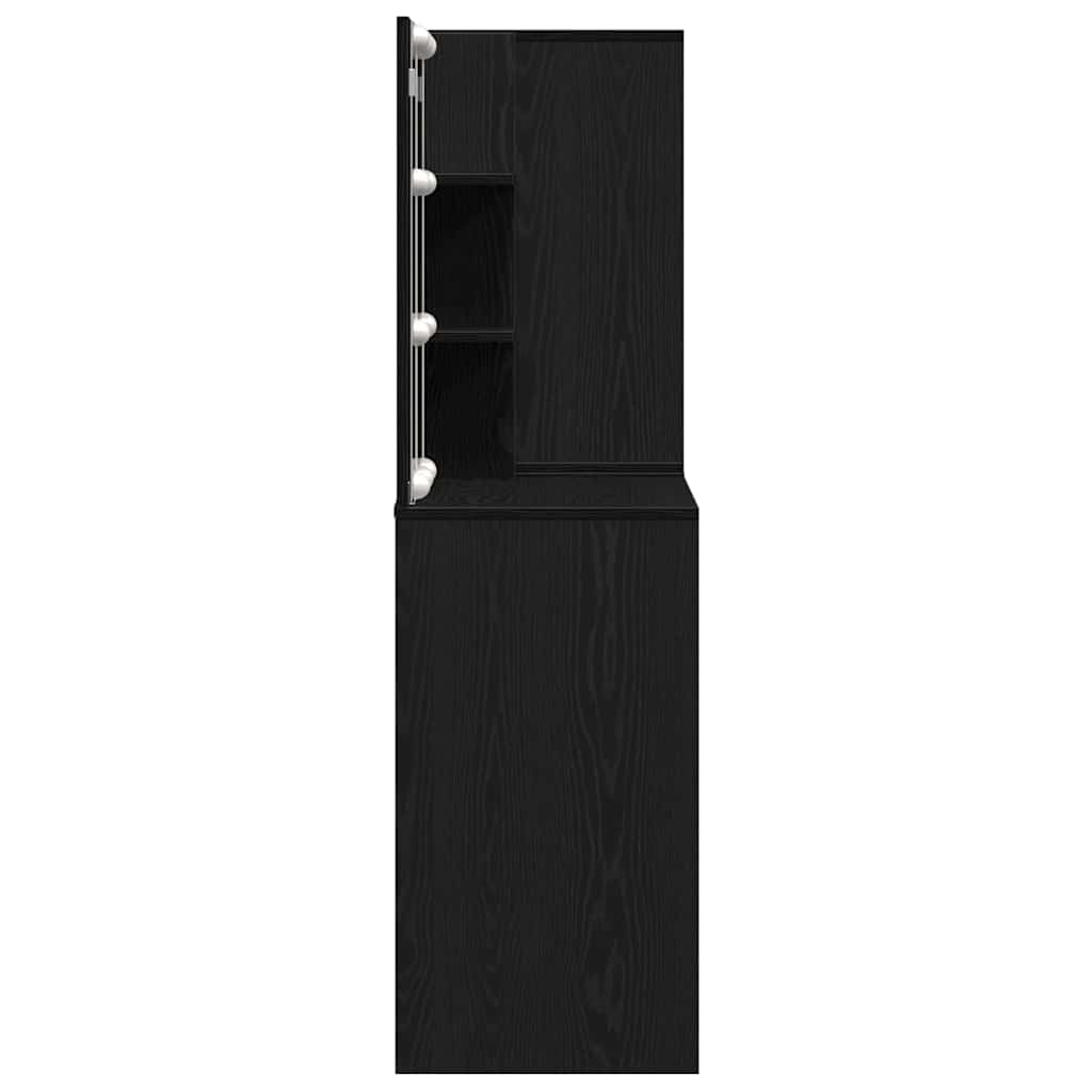 Led Makeup Bord Sort Eg 140 X 40 X 140 Cm Konstrueret Træ - Billede 11