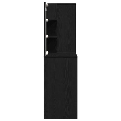 Led Makeup Bord Sort Eg 140 X 40 X 140 Cm Konstrueret Træ - Billede 11