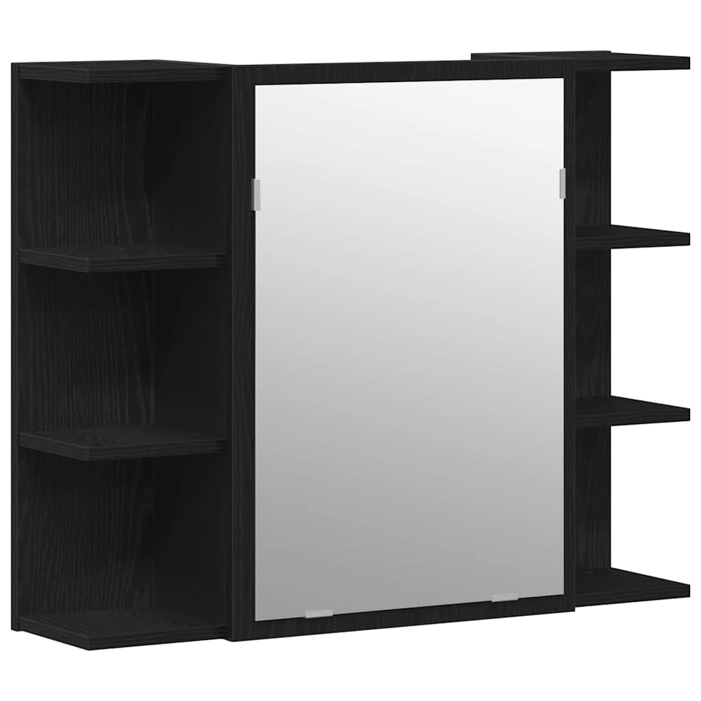 Badeværelsesmøbel Sæt Med Hylde 3 Pcs Sort 30 X 30 X 99,5 Cm - Billede 5