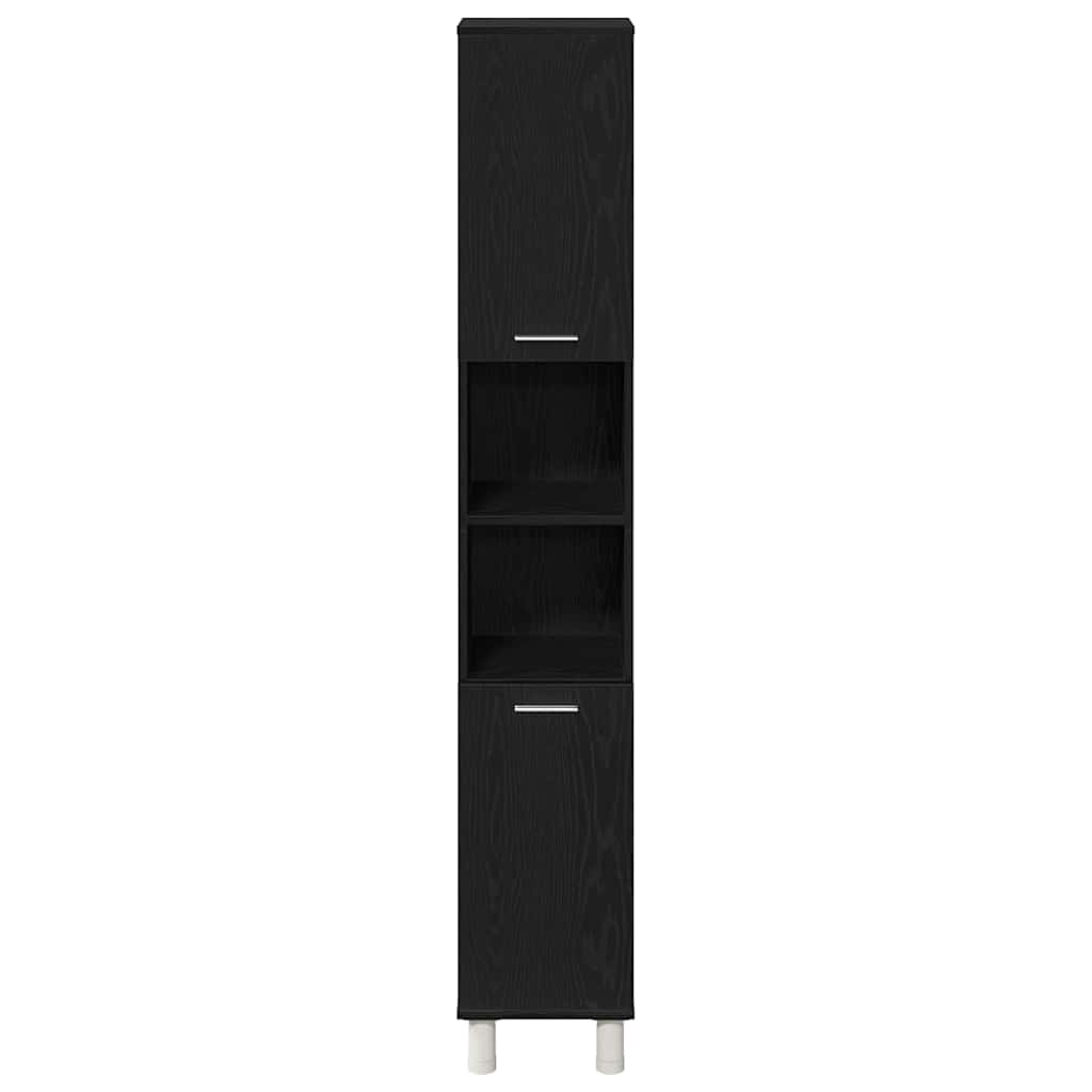 Badeværelsesmøbel Sæt Med Hylde 3 Pcs Sort 30 X 30 X 179.5 Cm - Billede 10
