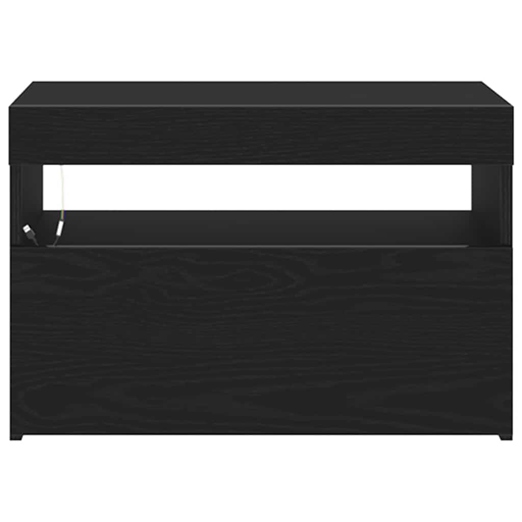Natskab Sort Eg 60 X 35 X 40 Cm Konstrueret Træ - Billede 8