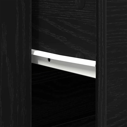 Skab Med Skuffe Sort Eg 240 X 33 X 70 Cm Konstrueret Træ - Billede 11