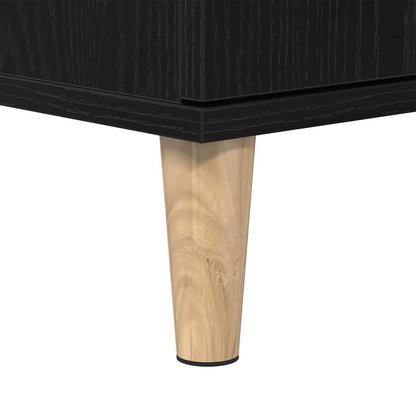 Badeværelsesmøbel Sæt Med Dør 3 Pcs Sort 30 X 30 X 180 Cm - Billede 11