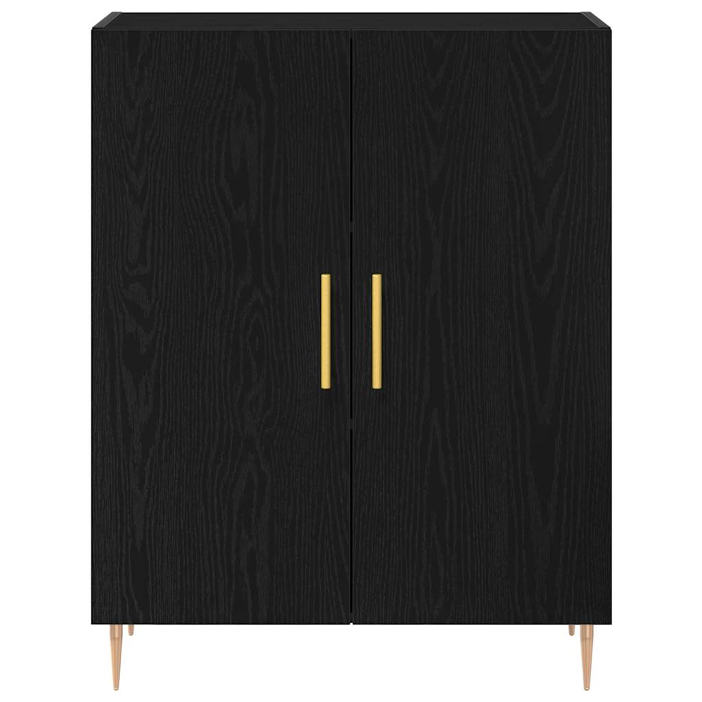 Highboard 2 Pcs Sort Eg 70 X 34 X 180 Cm Konstrueret Træ - Billede 7