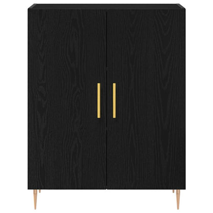 Highboard 2 Pcs Sort Eg 70 X 34 X 180 Cm Konstrueret Træ - Billede 7