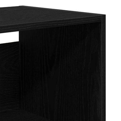 Highboard 2 Pcs Sort Eg 70 X 34 X 180 Cm Konstrueret Træ - Billede 9