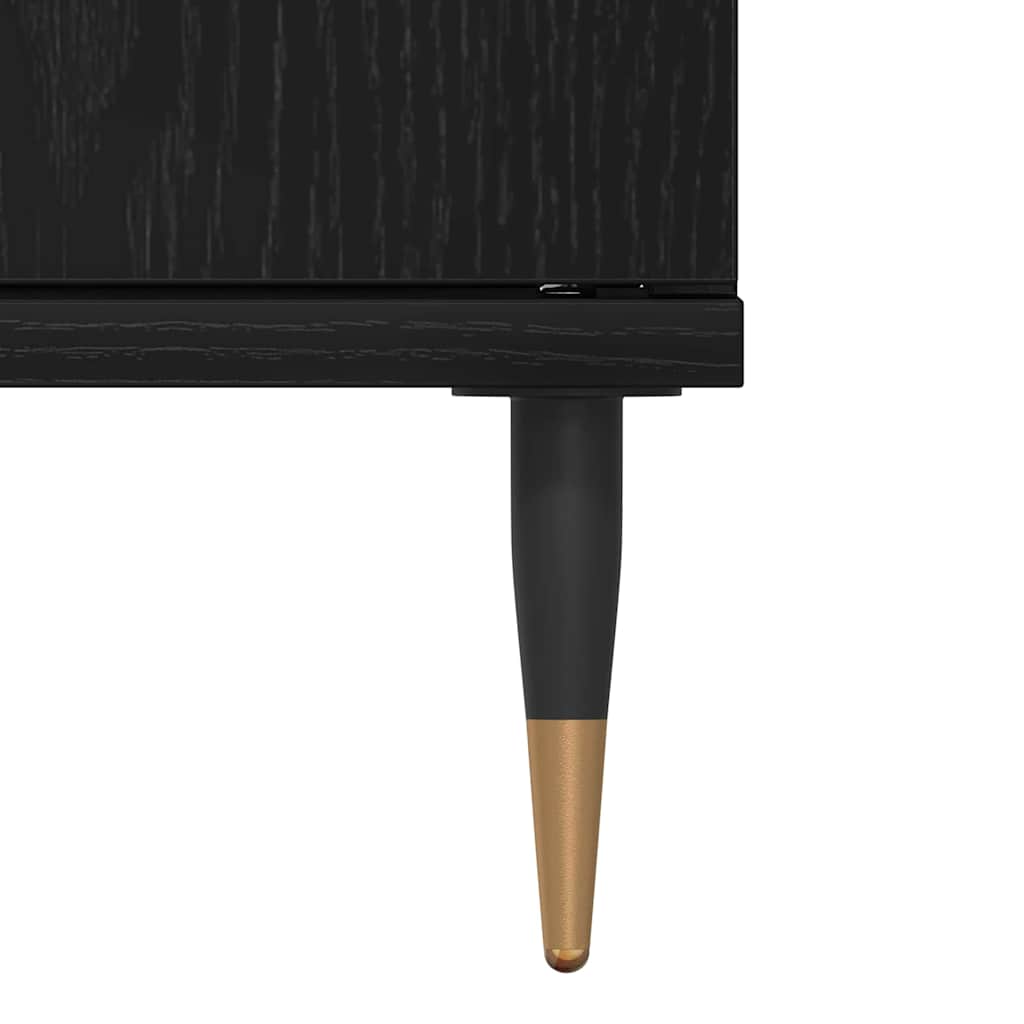 Badeværelsesmøbel-sæt Med Skuffe 3 Pcs Sort Eg 30 X 30 X 190 Cm - Billede 13