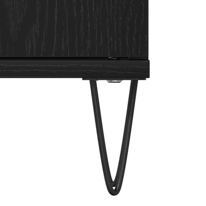 Badeværelsesmøbel Sæt Med Dør 3 Pcs Sort Eg 30 X 30 X 190 Cm - Billede 13