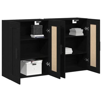 Væghængt Skab Vægmonteret 2 Pcs Gammelt Træ 160 X 34 X 90 Cm - Billede 3