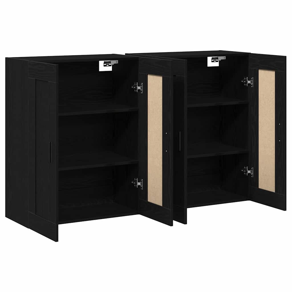 Væghængt Skab 2 Pcs Artisan Eg 160 X 34 X 90 Cm Konstrueret Træ - Billede 2