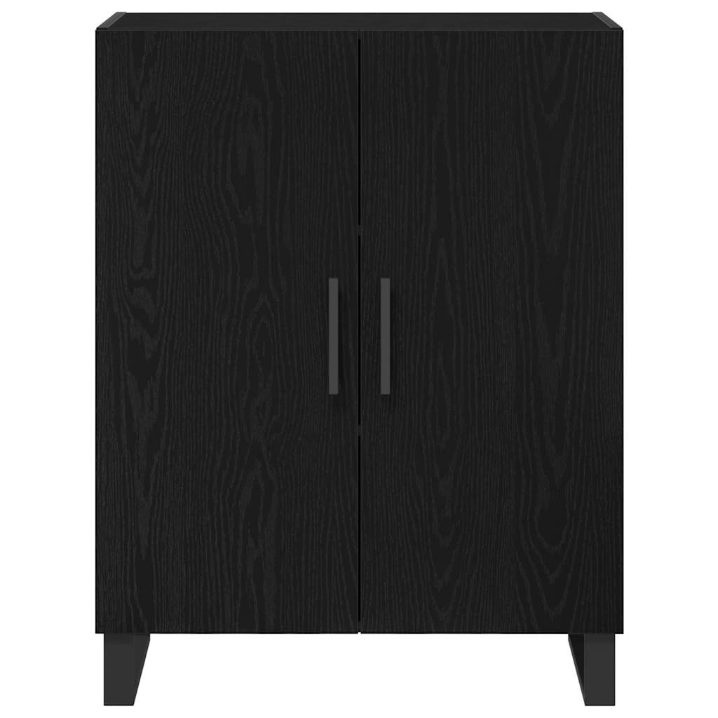 Highboard 2 Pcs Sort Eg 69,5 X 34 X 180 Cm Konstrueret Træ - Billede 6