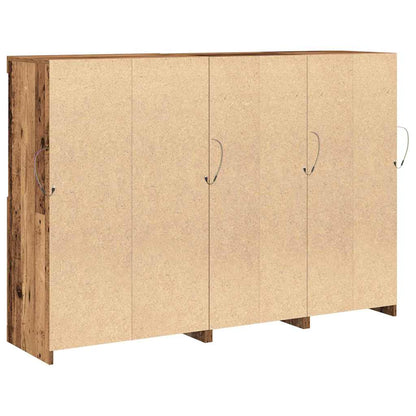 Sideboard Gammelt Træ 142,5 X 37 X 100 Cm Konstrueret Træ - Billede 9