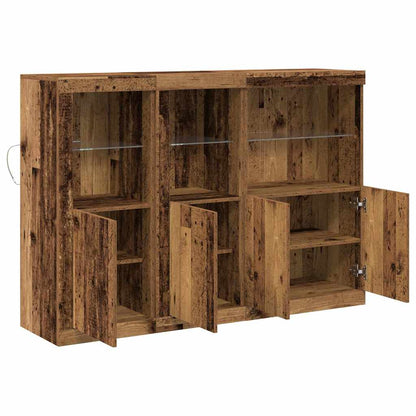 Sideboard Gammelt Træ 142,5 X 37 X 100 Cm Konstrueret Træ - Billede 7
