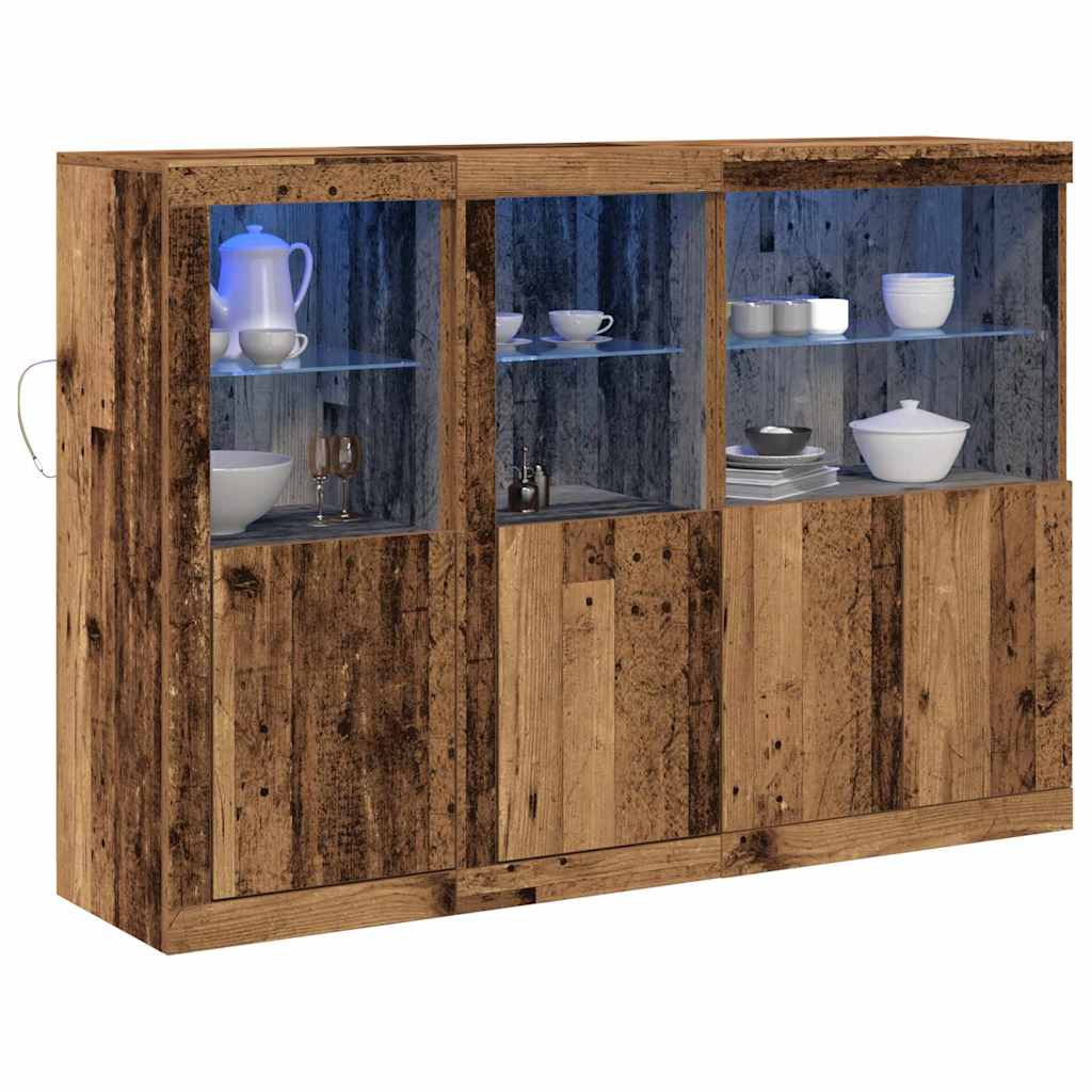 Sideboard Gammelt Træ 142,5 X 37 X 100 Cm Konstrueret Træ - Billede 3