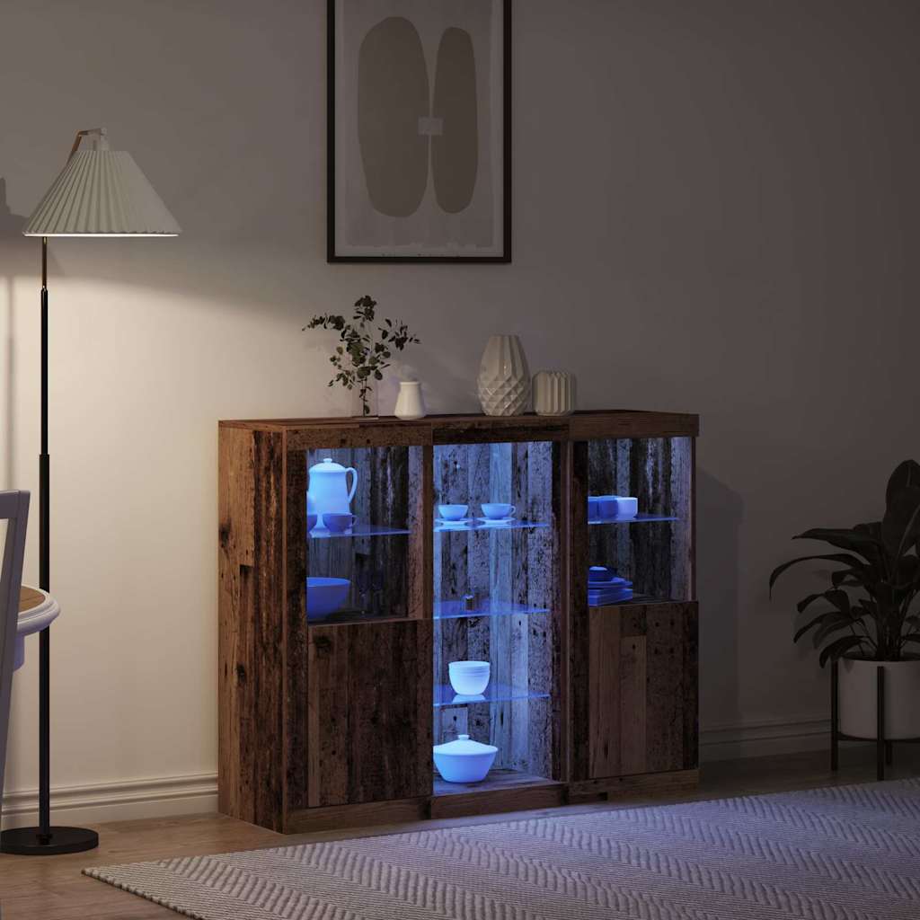 Sideboard Gammelt Træ 123 X 37 X 100 Cm Konstrueret Træ - Billede 5
