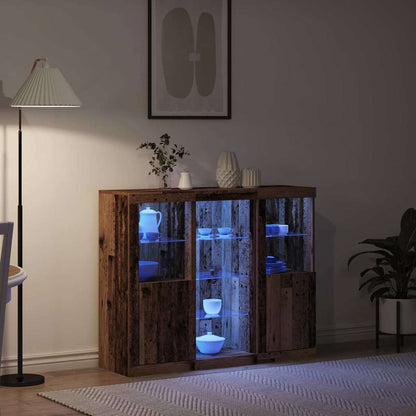 Sideboard Gammelt Træ 123 X 37 X 100 Cm Konstrueret Træ - Billede 5