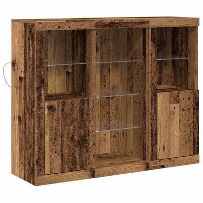 Sideboard Gammelt Træ 123 X 37 X 100 Cm Konstrueret Træ - Billede 2