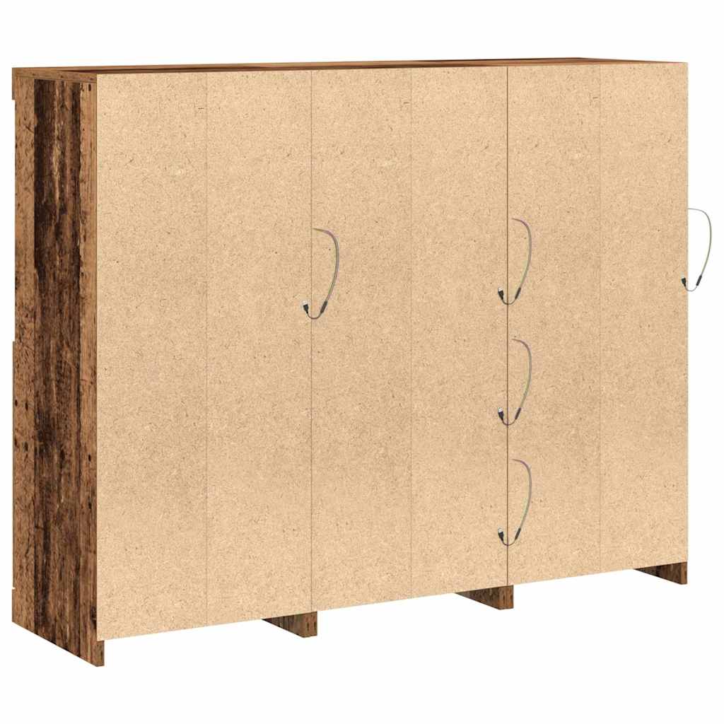 Sideboard Gammelt Træ 123 X 37 X 100 Cm Konstrueret Træ - Billede 9
