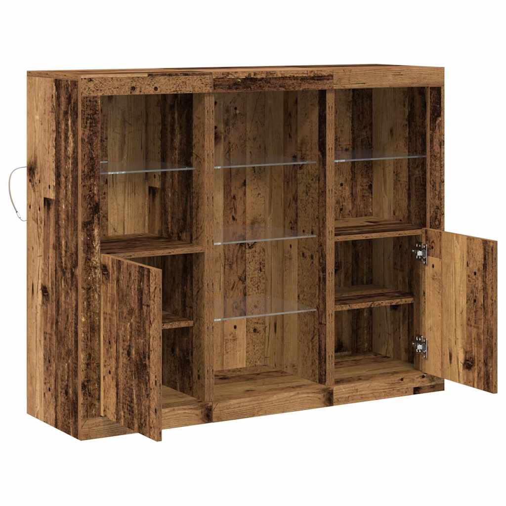 Sideboard Gammelt Træ 123 X 37 X 100 Cm Konstrueret Træ - Billede 7
