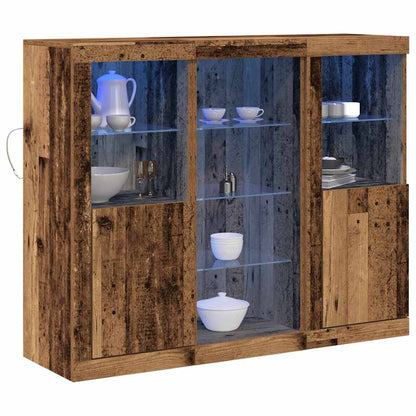 Sideboard Gammelt Træ 123 X 37 X 100 Cm Konstrueret Træ - Billede 3