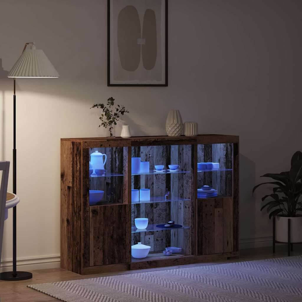 Sideboard Gammelt Træ 142,5 X 37 X 100 Cm Konstrueret Træ - Billede 5