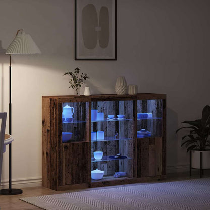 Sideboard Gammelt Træ 142,5 X 37 X 100 Cm Konstrueret Træ - Billede 5