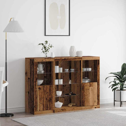 Sideboard Gammelt Træ 142,5 X 37 X 100 Cm Konstrueret Træ - Hovedbillede
