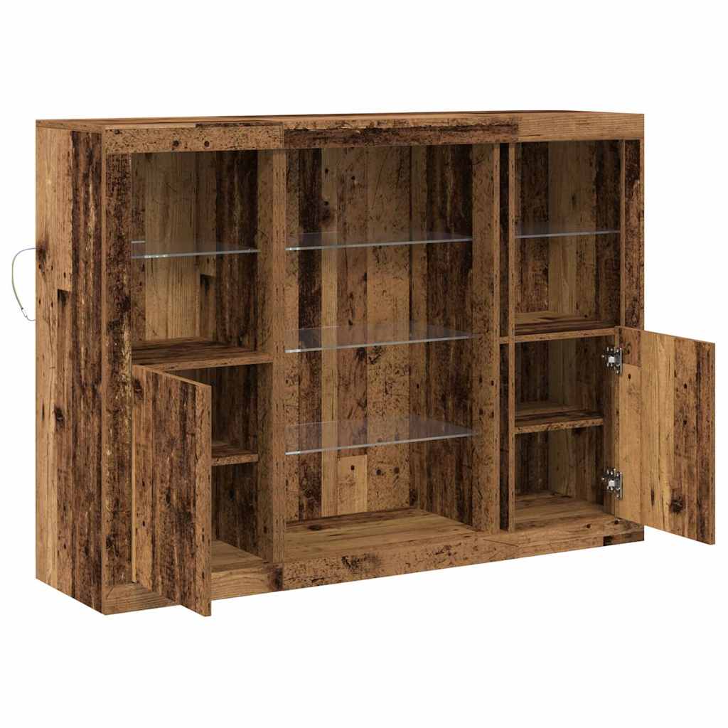 Sideboard Gammelt Træ 142,5 X 37 X 100 Cm Konstrueret Træ - Billede 7