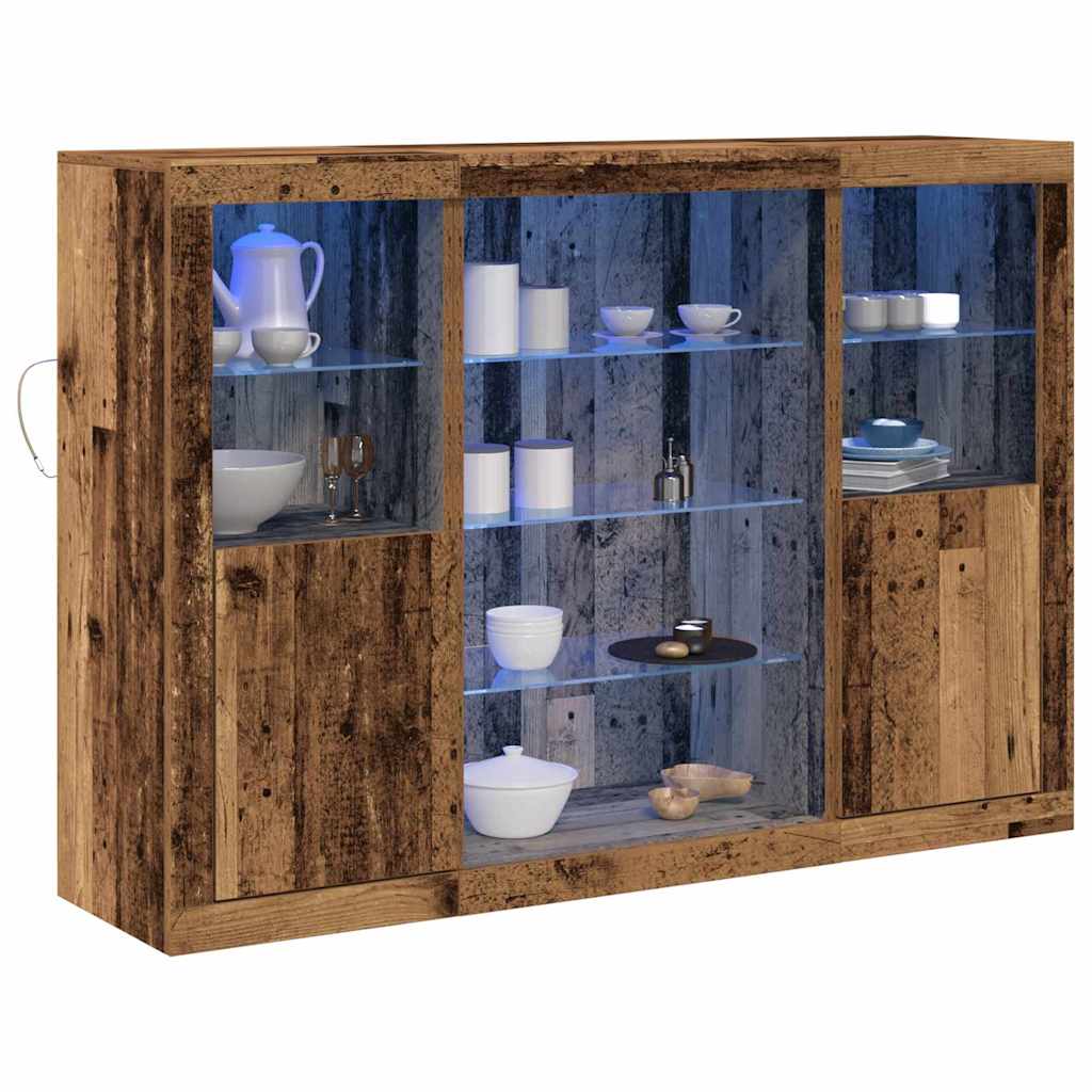 Sideboard Gammelt Træ 142,5 X 37 X 100 Cm Konstrueret Træ - Billede 3