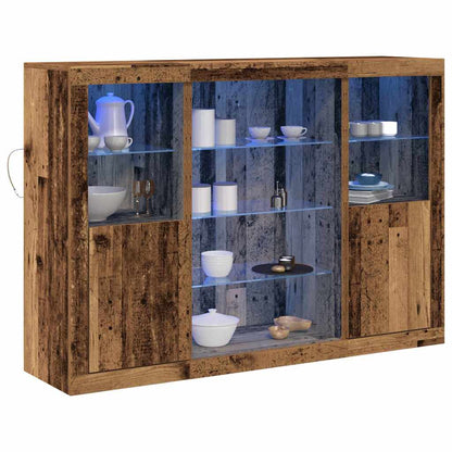 Sideboard Gammelt Træ 142,5 X 37 X 100 Cm Konstrueret Træ - Billede 3