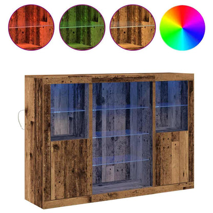 Sideboard Gammelt Træ 142,5 X 37 X 100 Cm Konstrueret Træ - Billede 4